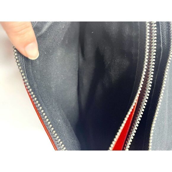 Hallogen Red Orange Cross Body Purse Genuine Leather Excellent Condition - Picture 6 of 11